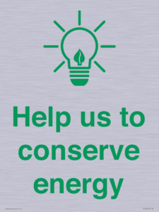 Help us to conserve energy 